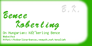 bence koberling business card